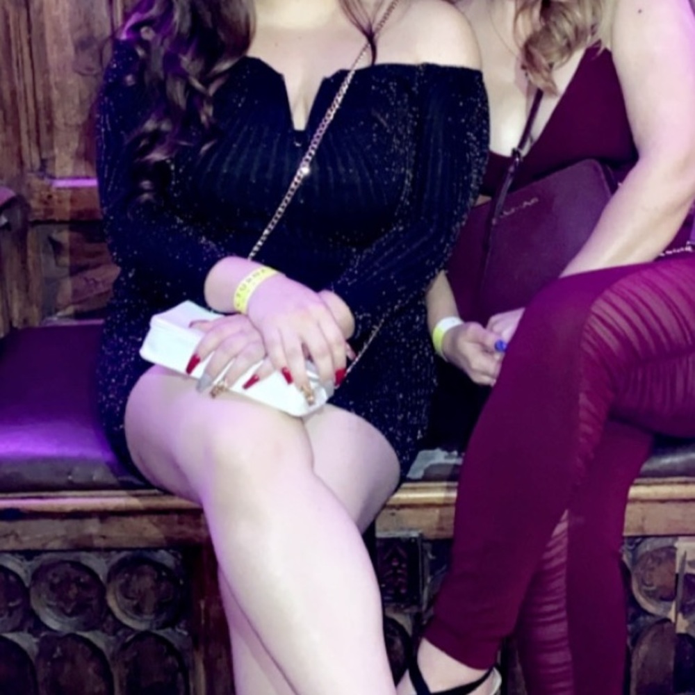 Glitter dress worn twice.
